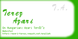 terez azari business card